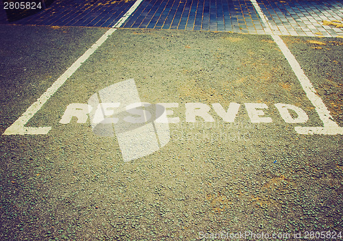 Image of Retro look Reserved parking sign