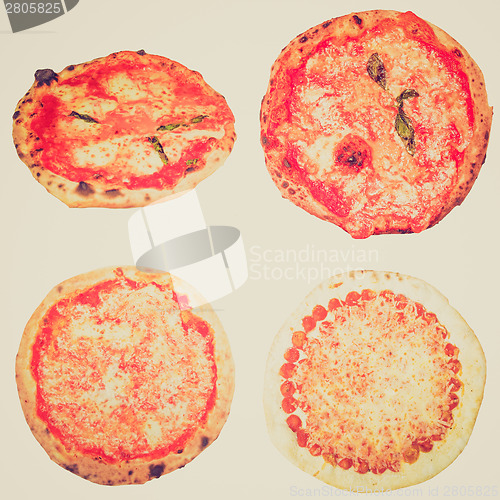 Image of Retro look Pizza isolated