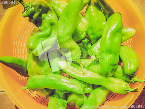 Image of Retro look Green peppers