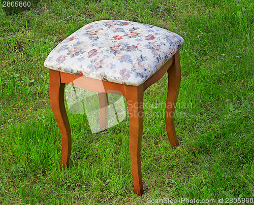 Image of Convenient stool with the seat upholstered with a gobelin.