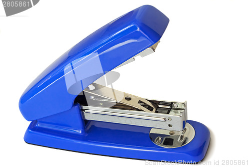 Image of Stapler for papers of bright blue color