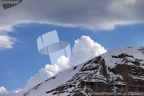 Image of Snow rocks and clouds