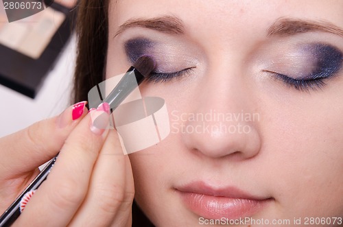 Image of Drawing shadows forever model with makeup