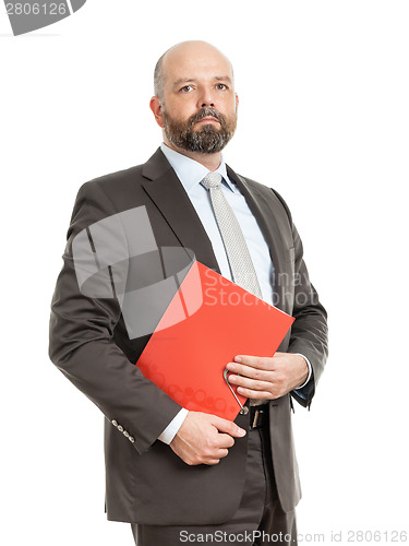 Image of business man with red folder