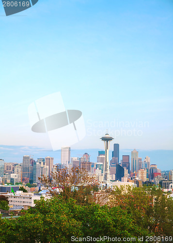 Image of Downtown Seattle as seen from the Kerry park