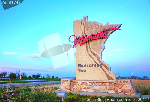 Image of Minnesota welcomes you sign