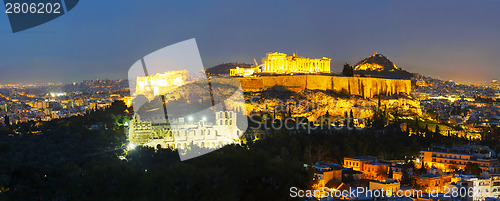 Image of Scenic overview of Athens with Acropolis