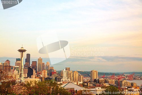 Image of Downtown Seattle as seen from the Kerry park