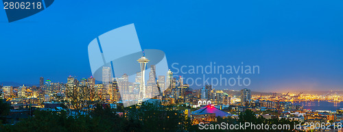 Image of Downtown Seattle as seen from the Kerry park