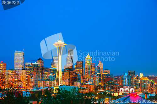 Image of Downtown Seattle as seen from the Kerry park