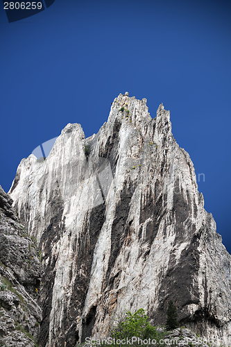 Image of big limestone climbing wall