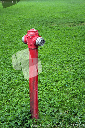 Image of old red hydrant