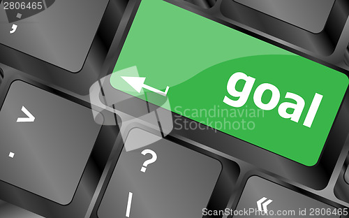 Image of Goal button on computer keyboard - business concept