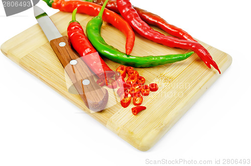 Image of Pepper hot with knife