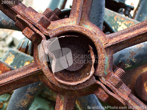 Image of Rusted old wheel