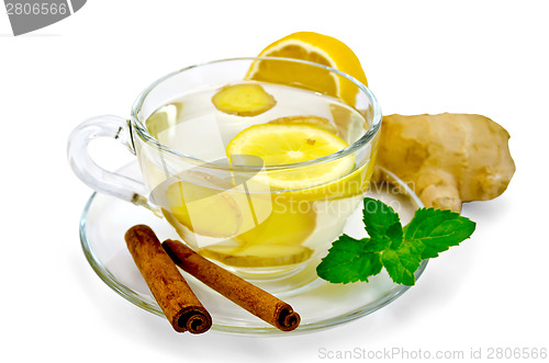 Image of Tea ginger with lemon and cinnamon