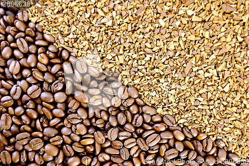 Image of Coffee beans and granular