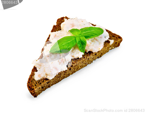 Image of Sandwich one with cream of salmon and mayonnaise