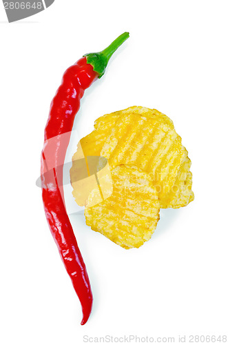 Image of Chips grooved with hot pepper