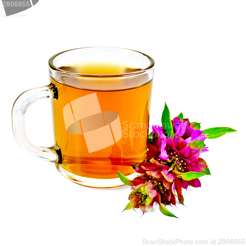 Image of Herbal tea with bergamot in glass mug