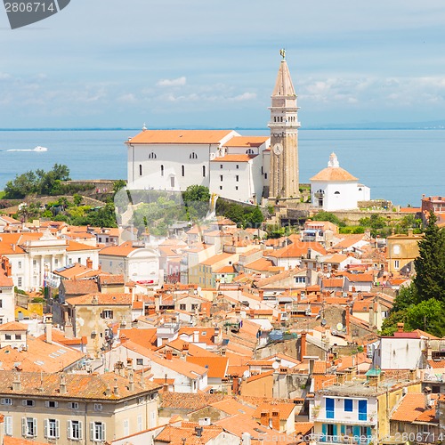 Image of Picturesque old town Piran, Slovenia.