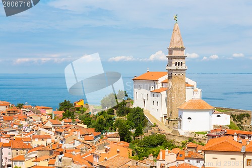 Image of Picturesque old town Piran, Slovenia.