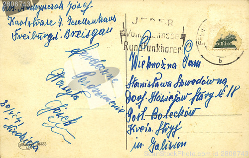 Image of Vintage postcard with handwritten message