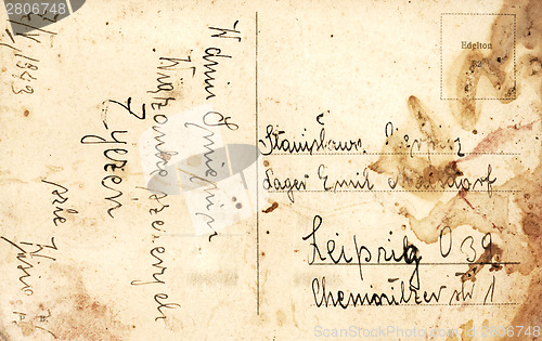 Image of Vintage postcard with handwritten message