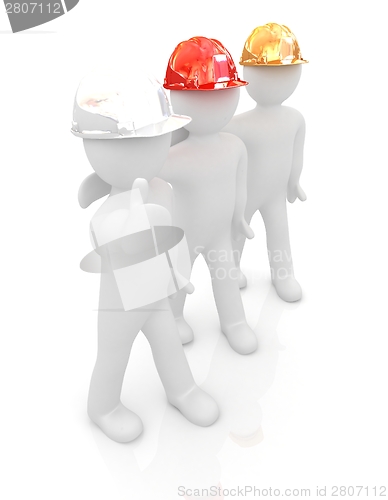 Image of 3d mans in a hard hat with thumb up 