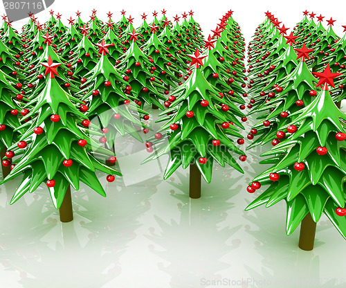 Image of Christmas trees
