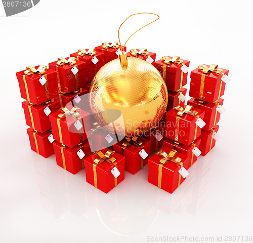 Image of Bright christmas gifts and toy