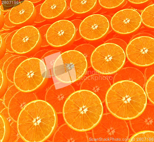Image of many half oranges are beautiful half orange background