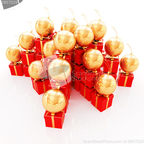 Image of Bright christmas gifts and toys