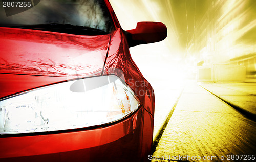 Image of Red Sport Car - Front side