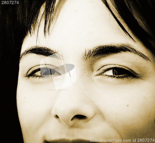 Image of Beautiful young woman face. 