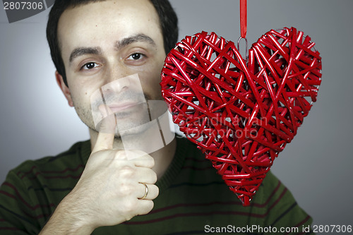 Image of Hand made red heart