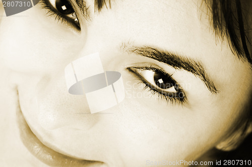 Image of Beautiful young woman face. 