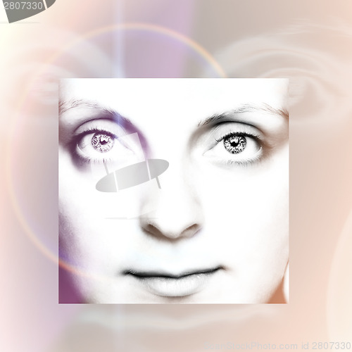 Image of Close-up of a beautiful girl's face