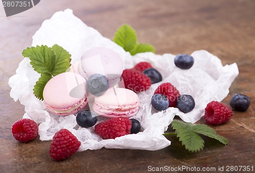 Image of French macaroons .Dessert