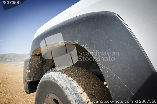 Image of closeup off road car