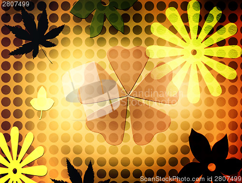 Image of Flowers & Leafs - background