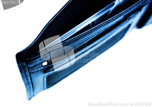 Image of Black leather wallet