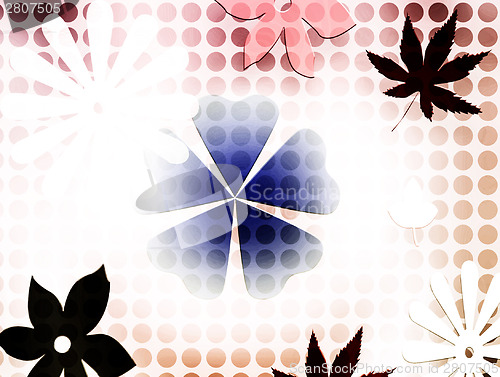 Image of Flowers & Leafs - background