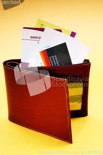 Image of Brown leather wallet