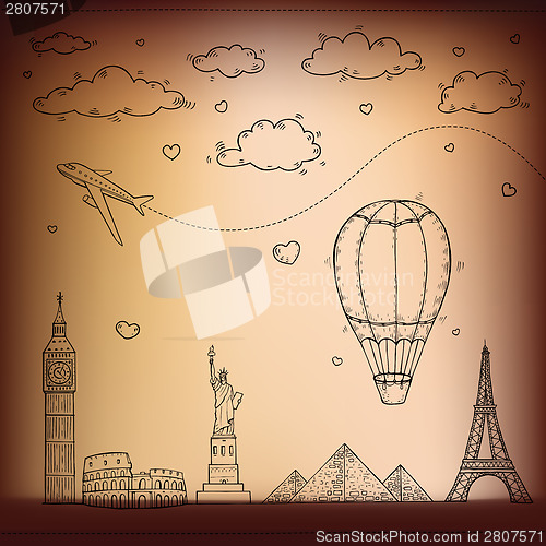 Image of Travel and tourism background.