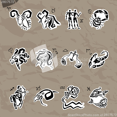 Image of Horoscope. Zodiac  set.