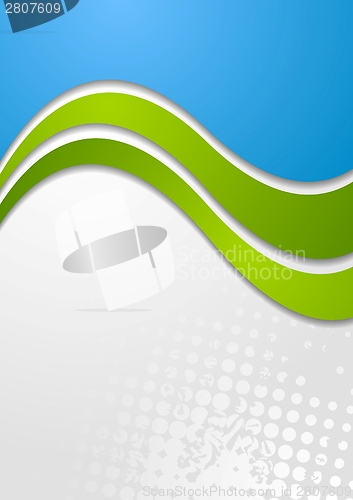 Image of Bright wavy abstract design