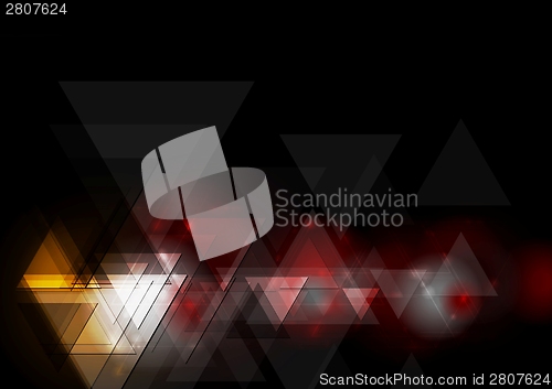 Image of Abstract dark geometrical tech design