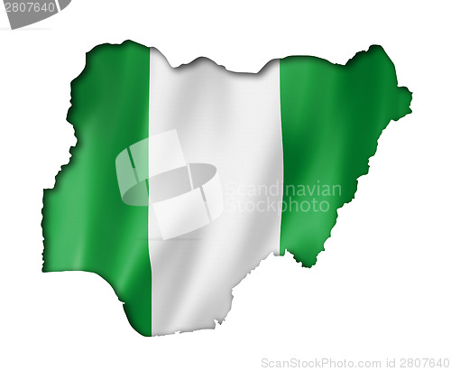 Image of Nigerian flag map