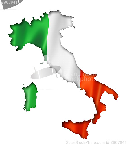 Image of Italian flag map